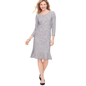 NWT Talbots Terry Flounce Hem Shift Dress Size Large